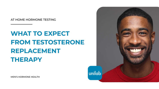 Testosterone replacement therapy blog post cover image with a man smiling 